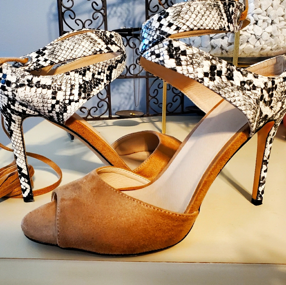Stiletto Peep Toe Heels